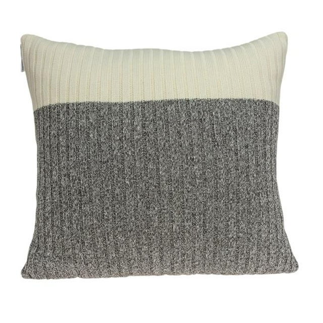 Parkland Collection PILB11037P Wilson Tan & Gris Carré Coussin de Transition avec Insert en Poly - 20 x 20 x 7 Po.