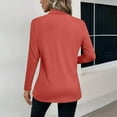 thumbnail image 4 of Women's Fashion Athleisure Solid-Color Long-Sleeve Stand-Collar Polo Shirt Top, Comfortable & Skin-Friendly & Breathable, Gifts for Women, 4 of 5