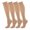 Beige, variant on 4 Pairs Copper Compression Socks for Women & Men Circulation 15-20 mmhg - Better Blood Flow, Swelling, Best Support for Medical, Running, Nursing