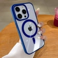 thumbnail image 3 of Luxury Clear Shockproof Magsafe Charge Phone Case for iPhone 15 14 Plus 13 12 11 Pro Max Mini X XR XS Magnetic Soft Bumper Cover, 3 of 5