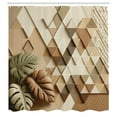 thumbnail image 2 of Ambesonne Monstera Shower Curtain, Scandinavian Boho Style, 69"Wx84"L, Pale Reseda Green Cocoa, 2 of 4