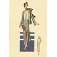 thumbnail image 2 of Vintage Fashion 23x32 White Modern Wood Framed Museum Art Print Titled - Stylish Daytime Suit and Scarf, 2 of 4