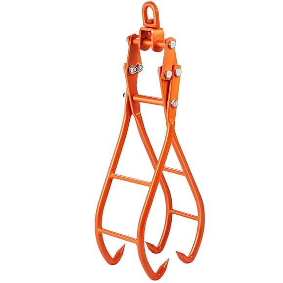 KFFKFF Crochet de Grip pour Bois, Pince à Bûches Rotative en Acier de 28 Pouces à 4 Broches, Conception de Talons Faucon avec une Capacité de Charge de 2205 lbs/1000 kg pour Tracteurs, ATVs, Camions
