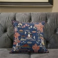 thumbnail image 4 of Wu Zetian Indoor/Outdoor Pillow in Navy Blue Orange 16x16, 4 of 4