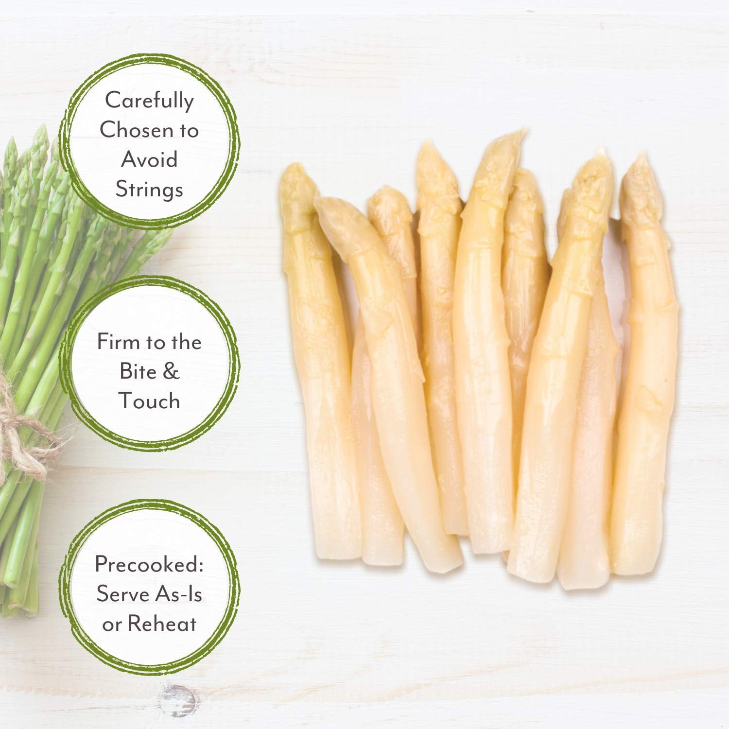 Roland Foods White Asparagus Spears, Specialty AIS1&nbsp;Imported Food, 15 Ounce Can, Pack of 3