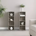 thumbnail image 5 of 8 Layer Tall Narrow Bookshelf Ultra Thin Adjustable Shelf with Wavy Border, Compact Corner Bookcase, Multi Functional Bookshelves, Aesthetically Pleasing, for Home Office, Study, Gray, 5 of 9