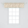thumbnail image 2 of Ambesonne Abstract Window Valance, Geometry Hexagon Motifs, 42" x 12", Dark Sand Brown White, 2 of 3