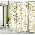 thumbnail image 4 of Ambesonne Modern Shower Curtain, Forest Illustration Tree Art, 69"Wx84"L, Yellow Taupe, 4 of 4