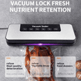thumbnail image 2 of Portable Vacuum Sealer Machine for Food Saver Storage, Built-In Cutter, 10–20s Fast Heat Seal, Includes 30 Vacuum Sealer Bags, 2 of 10