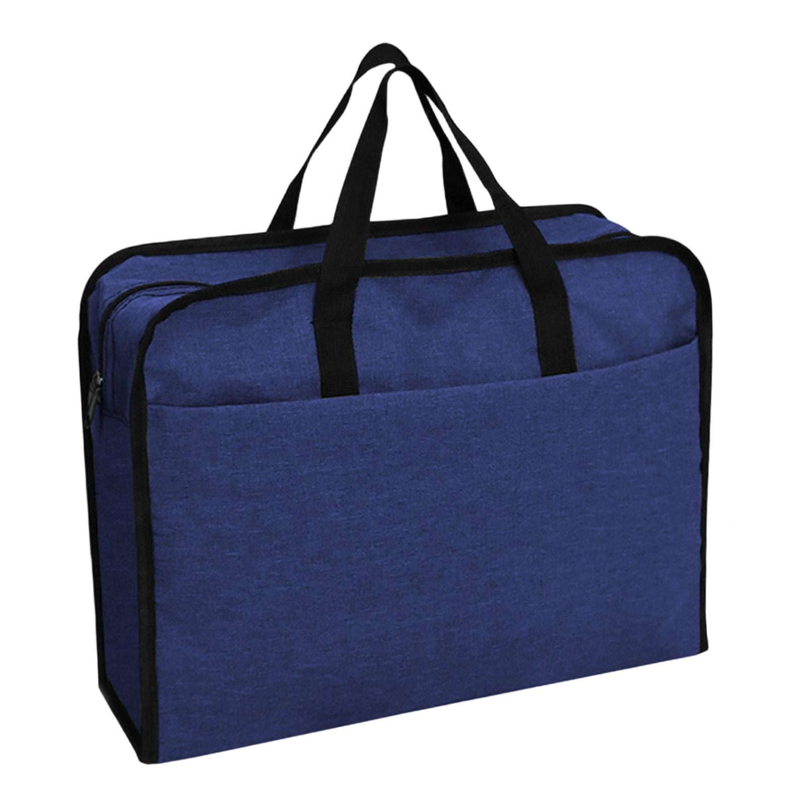 HOMYL Business Briefcase Document Bag Storage Pouch Portable Container Multifunctional Dark Blue 41x13x32cm