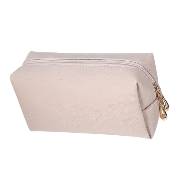 Vocoste Small Portable Travel Cosmetic Bag Women Zipper PU Leather Makeup Bag 6.69"x2.95"x3.54"