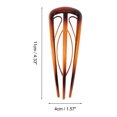 thumbnail image 4 of Unique Bargains 1 Pc Hair Pin U-shaped Hair Accessories 4.33"x1.57" Glossy Brown, 4 of 5