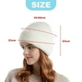 thumbnail image 2 of 1 gorro de lana de punto, versátil, cálido para exteriores, protección para los oídos, gorro frío, 2 of 5