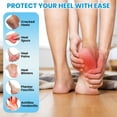 thumbnail image 2 of Copas protectoras de talón JWHOO en gel para fascitis plantar, 2 unidades, color negro, 2 of 7