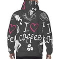 thumbnail image 7 of Sikiie I Love Coffee Men's Hoodie, Essentials Hoodie, Sweatshirt, Pullover Hooded Sweatshirt for Men-Small, 7 of 7