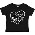 thumbnail image 3 of Inktastic I Love My Big Sis in White Chalk Heart Boys or Girls Toddler T-Shirt, 3 of 5