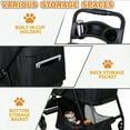 thumbnail image 6 of HomGarden 4 Wheels 3-in-1 Foldable Pet Dog Stroller W/Detachable Carrier for Small Dog Cat Max.44 lbs, Black, 6 of 16