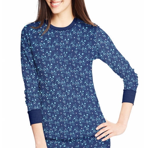 women's printed thermal tops