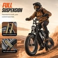 thumbnail image 5 of 750 Rated Electric Bike, 48V 20Ah &28MPH & 65Miles Range, 16''x4'' Fat Tire Mountain Ebike, Removable Battery, Rear Rack, Adult Electric Bicycle,Ages14+ UL2849, 5 of 11