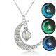 thumbnail image 4 of CHAO Collares para mujer, collar con colgante, colgante de calabaza y luna, cadena luminosa, regalo de joyería para mamá, esposa, novia, estilo 2, 4 of 4
