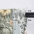 thumbnail image 3 of Spring Floral Sheer Curtains Valances for Windows Elegant Summer Botanical Farmhouse Plaid Chiffon Kitchen Valances for Cafe, Voile Window Treatments Curtains for Living Room Bedroom, 54"x18", 3 of 9