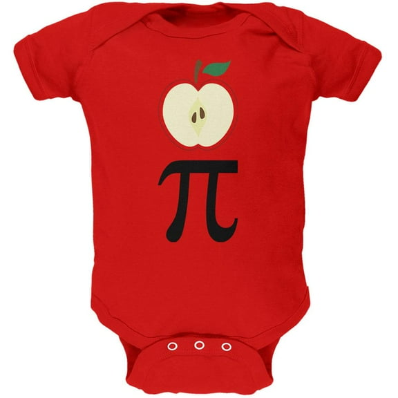 Halloween Math Pi Costume Apple Day Soft Baby One Piece Red 3-6 M