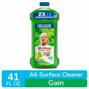 Pack of 2 - Mr. Clean Liquid Dilute 2X Concentrated Multi-Surface Cleaner Gain Original Fresh 41 fl oz Packaging May Vary