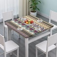 thumbnail image 3 of Fitted Hem Floral Design Tablecloth 36x36 Inch Boho Style for Outdoor Entertaining and Indoor Dining Use, 3 of 6