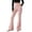 Pink, variant on Tqcoqu Women's Crossover V Waist Ribbed Bootcut Pants,Solid Casual Flared Trousers with Side Pockets,Athletic Yoga Workout Pants