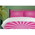 thumbnail image 4 of Ambesonne Hot Pink Duvet Cover Sets, Retro Fractal Stripes, 2-King, Hot Pink and White, 4 of 7