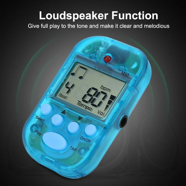 Ymiko Métronome Tempo, Métronome Numérique, Multifonctionnel, Portable, Volume Réglable, Mini Métronome à Clipser, pour Piano pour Beth
