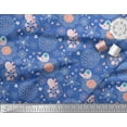 thumbnail image 2 of Soimoi Poly Georgette Fabric Heart,Floral & Bird Kids Fabric Prints by Yard 52 Inch Wide, 2 of 3