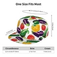 thumbnail image 2 of Flat Bill Trucker Hats for Women Men - Cucumber Tomato Eggplant Adjustable Flat Baseball Cap Snapback Hats Dad Hats for Men, 2 of 7