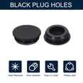 thumbnail image 3 of 10pcs Hole Plug 7/8 Inch (23mm) Button Plugs Fit for 20mm Hole, Snap in Locking Hole Tube Plug Gel, Black, 3 of 6