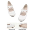thumbnail image 4 of Dream Pairs Girls Flat Shoes Kids Toddler Shoes Princess Dress Wedding Shoes ANGIE-2 WHITE Size 4, 4 of 5