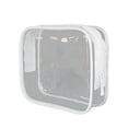 thumbnail image 2 of GlamEssence Maple And Lark Zippered Hard Pouch Storage Zipper White Toy Storage Hard Plastic Pencil Case(Clear), 2 of 7