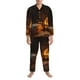 thumbnail image 3 of Balery Cozy Tree Hole Cabin Pijama para Hombre de Dos Piezas con Manga Larga, Conjunto de Dormir y Descanso Suave con Bolsillos-Small, 3 of 7