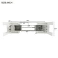 thumbnail image 3 of TV Stand for 65 70 75 80 inch TV Rectangle Modern Entertainment Center with 16 Color LED Lights, White, 3 of 10