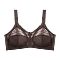 thumbnail image 4 of Ohufall Women's Lace Bras Underwire Wide Straps Fashion Backless Bra Thin Breathable Push-Up Support Daily Underwear, 4 of 5