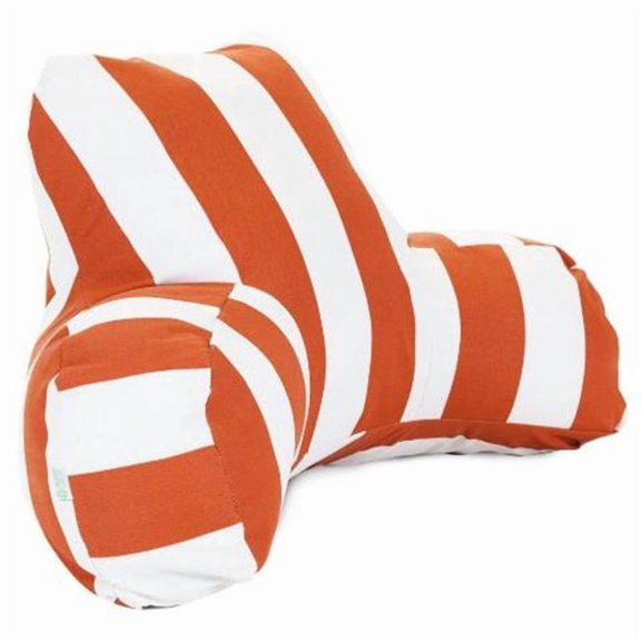 Majestic Home Burnt Orange Vertical Stip Reading Bean Bag Pillow