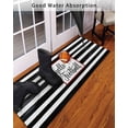 thumbnail image 3 of Hello Football Front Door Mat Watercolor Black White Strips Sport Welcome Doormat Indoor Outdoor Entrance Floor Mat Non-Slip Washable Runner Rug for Front Porch Decor 20x63 Inch, 3 of 6