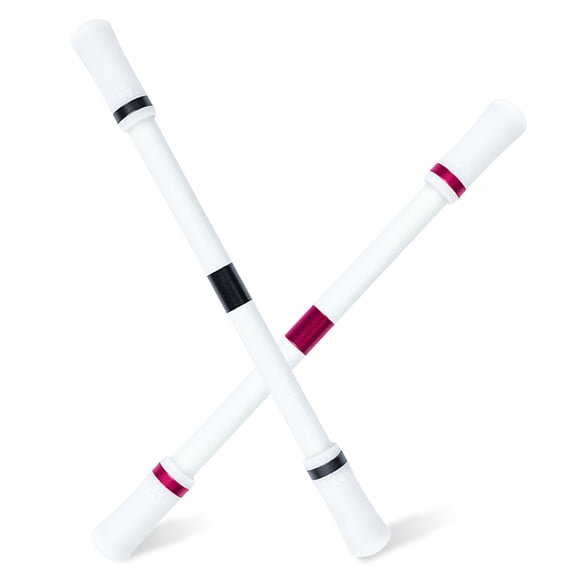 BESTSKY 2Pcs Spinning Pen with Metal Bead and Balance Ring Shatterproof Rolling Finger Rotating Pen Gaming Pen Mod Flying Pen Spinning Mod for Relieve Stress Beadable Pens Black and Red