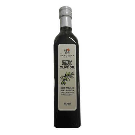 Gustopina Extra Virgin Olive Oil – Premium Turkish EVOO, 500ml Marasca Glass Bottle