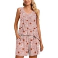 thumbnail image 3 of DreamFish Women's Summer Sleeveless Tank and Shorts Pajama Set with Pockets, 3 of 7