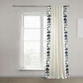 thumbnail image 2 of Exclusive Fabrics  Traid Solid Cotton Bordered Curtain (1 Panel) 50 X 108 - Traid Blue, 2 of 5