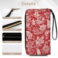 thumbnail image 5 of Womens Wallet Bifold Ladies Cluth Bag Wristlet Wrist Strap Long Purse Red Design, 5 of 6