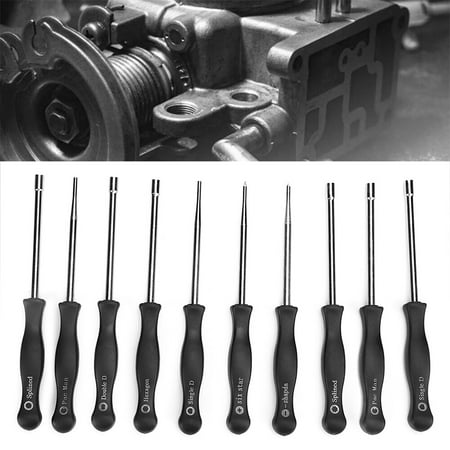 

Fugacal Screwdriver 10PCs Carburetor Screwdriver Hand Adjustment Tool Kit Stainless Steel + Engineering Plastic Adjustment Tool Kit