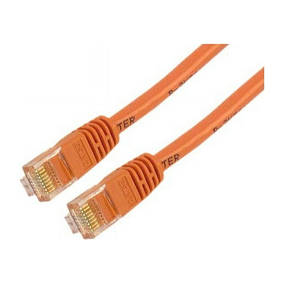 (Price/EACH)IEC M05293-02 RJ45 4pr Cat 5e UTP Cable With Molded Snag Free Strain Relief Orange - Imported 2'