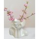 thumbnail image 2 of ShiYe toys store Jarrón de cerámica con forma de cuerpo y rostro femenino, ideal para estantería de oficina en casa, decoración de mesa, estilo granja moderno, pequeño, 2 of 5