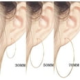 thumbnail image 6 of Multipack Dainty Large Thin Gold Plated Hoop Earrings for Women Hypoallergenic Earrings Lightweight 50mm 60mm 70mm Gold Plated/Silver/Rose Gold Plated Hoop Earrings, 6 of 6